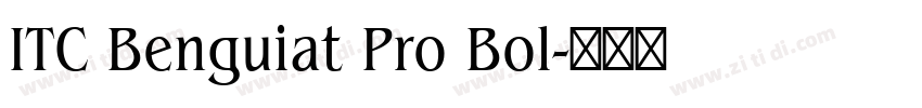 ITC Benguiat Pro Bol字体转换